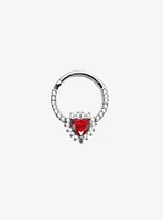 Steel Heart Bling Hinged Clicker