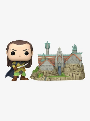 Funko Pop! Town The Lord of the Rings Elron with Rivendell Vinyl Figure Set