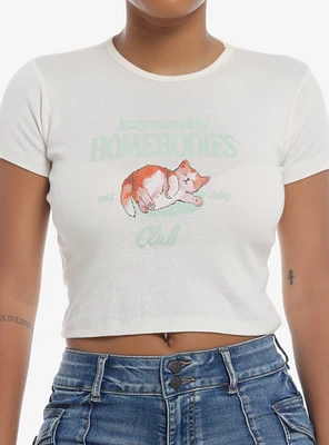 Cat Homebody Girls Baby T-Shirt