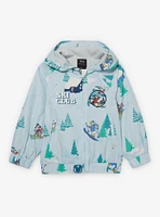 Disney Mickey and Friends Ski Club Allover Print Toddler Windbreaker Jacket — BoxLunch Exclusive