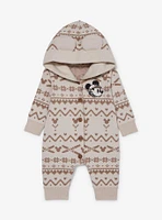 Disney Mickey Mouse Ski Knit Infant Hooded One-Piece - BoxLunch Exclusive