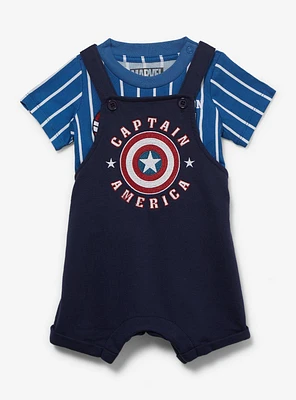 Marvel Captain America Infant T-Shirt & Overall Set
