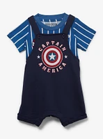 Marvel Captain America Infant T-Shirt & Overall Set