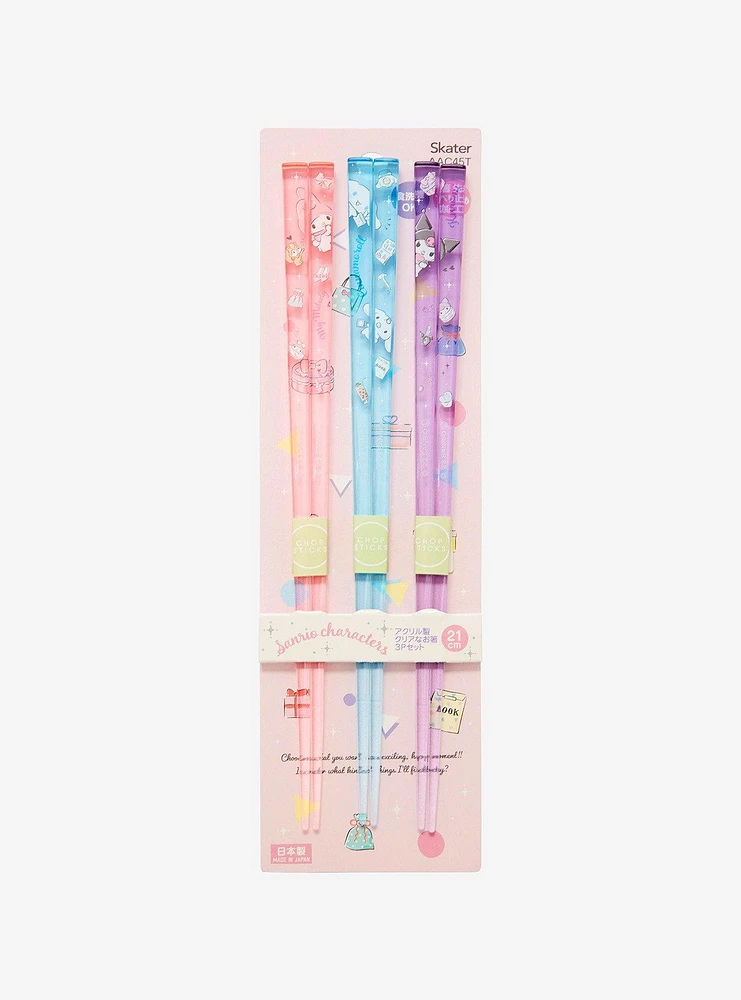 Sanrio My Melody, Cinnamoroll, and Kuromi Chopstick Set