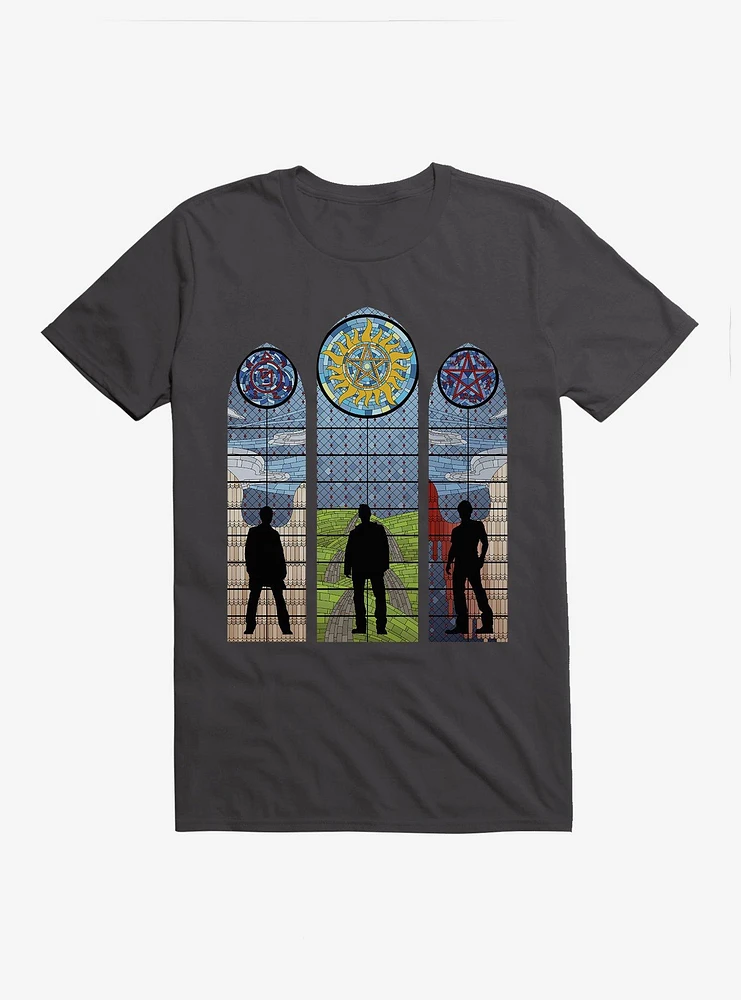 Supernatural Stained Glass Sam, Dean & Castiel T-Shirt