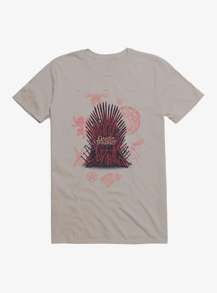 Game Of Thrones Iron Throne Icons T-Shirt