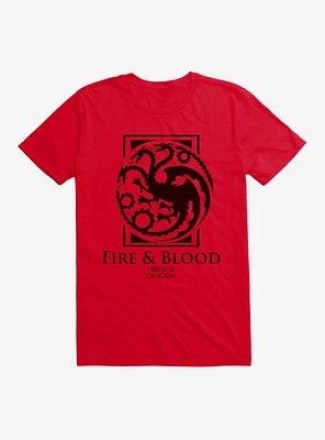 House Of The Dragon Targaryen Fire And Blood T-Shirt