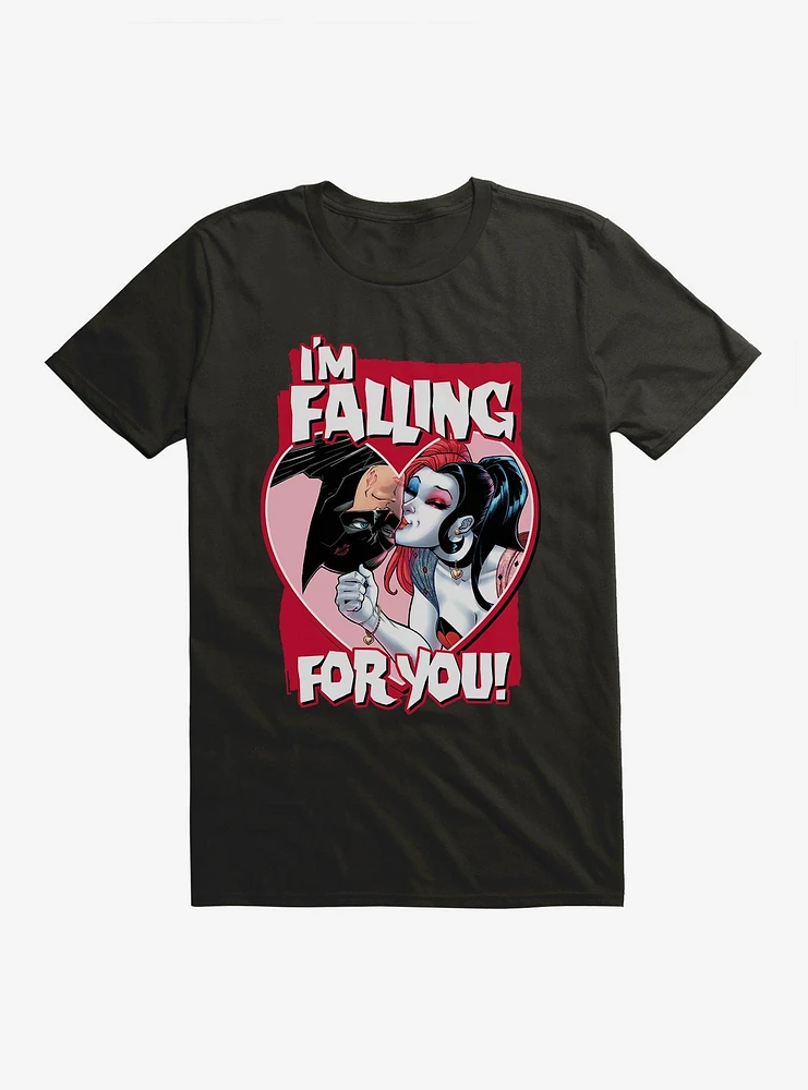 DC Falling For You Batman & Harley Quinn T-Shirt