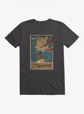 DC Comics Bombshells Supergirl Vintage Dark Grey T-Shirt