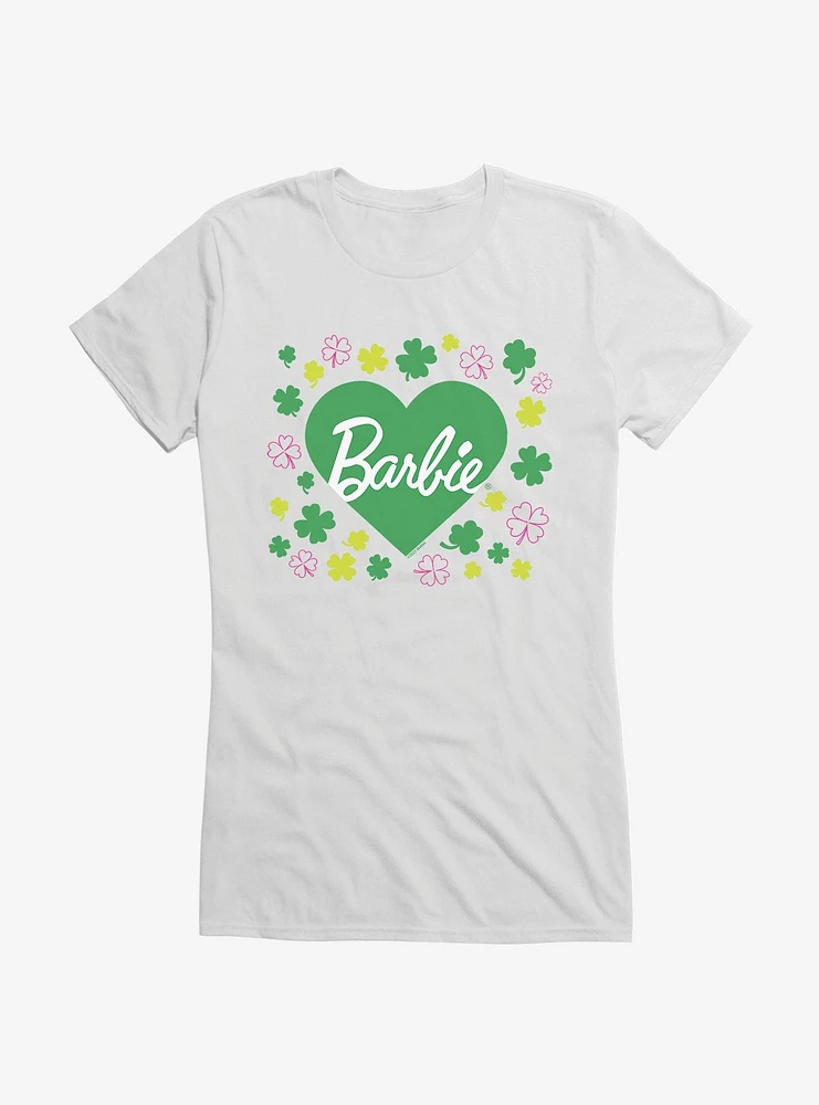 Barbie St. Patrick's Day Shamrock Love Girls T-Shirt