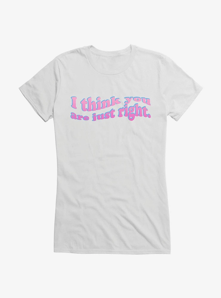 Barbie The Movie Just Right Girls T-Shirt