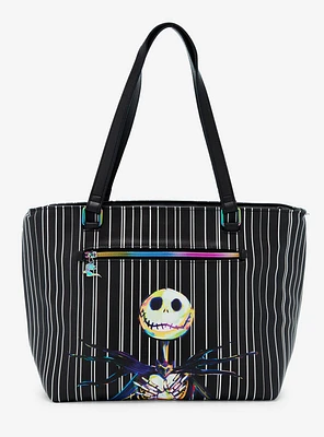 Disney The Nightmare Before Christmas Jack Skellington Striped Portable Cooler Tote