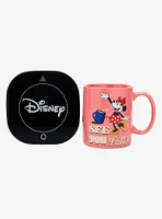 Disney Minnie Mouse See You Latte Pink Mug with Warmer