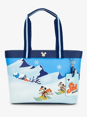 Our Universe Disney Mickey Mouse & Friends Ski Tote Bag with Wristlet Pouch - BoxLunch Exclusive