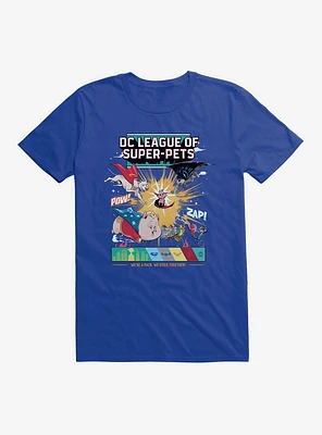 DC League of Super-Pets We Stick Together Comic Style T-Shirt