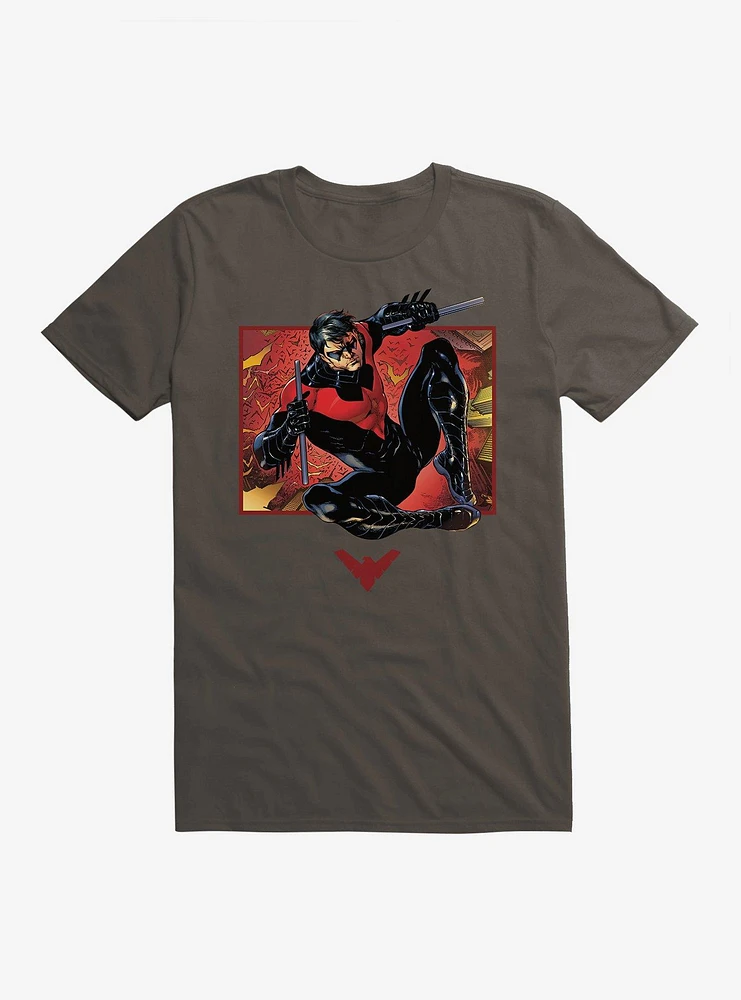 Batman Nightwing Red Suit Fight T-Shirt