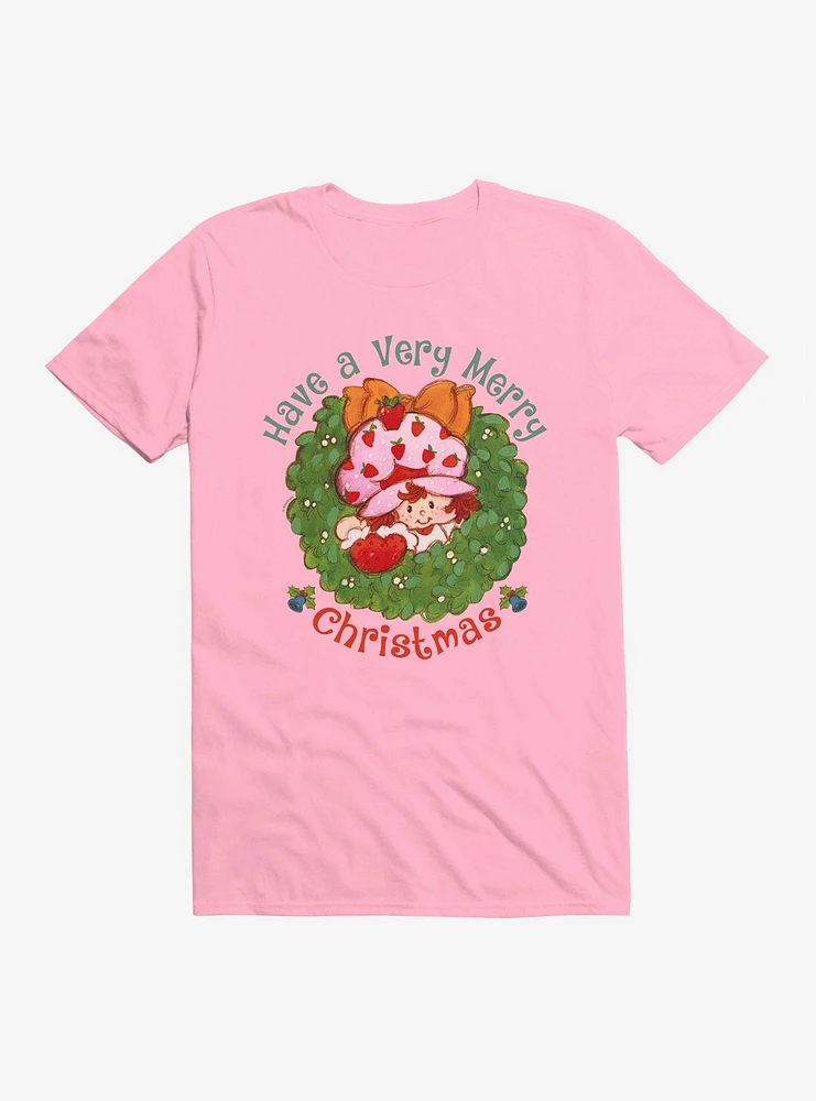 Strawberry Shortcake Merry Christmas Wreath T-Shirt