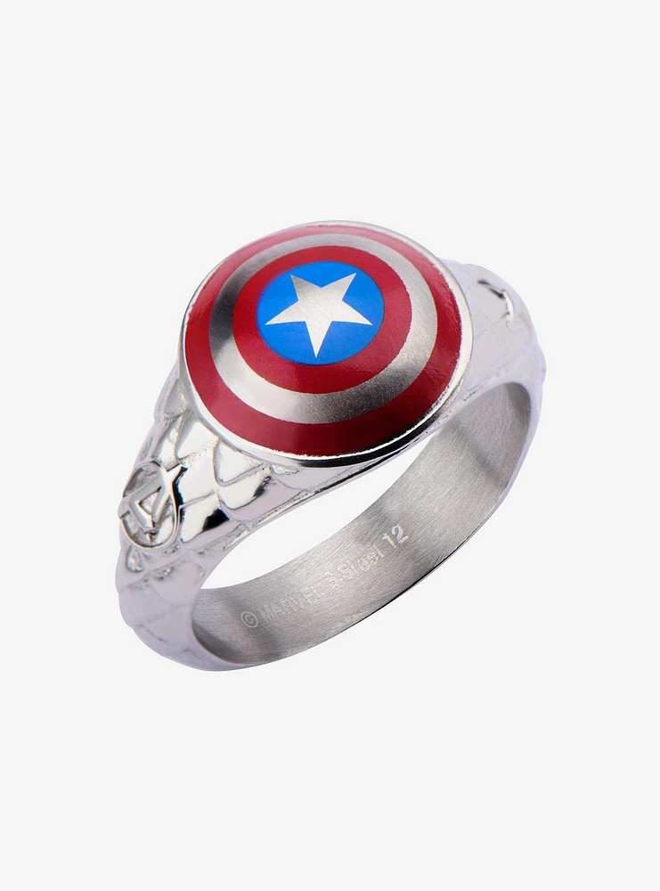 Marvel Captain America 3D Shield Steel Ring