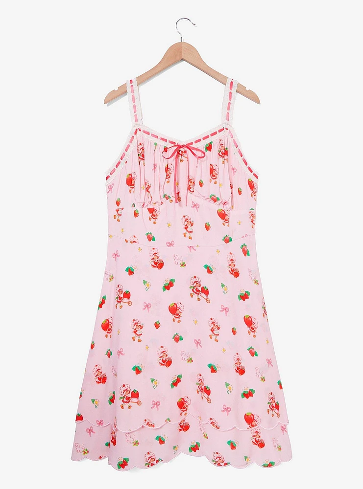 Strawberry Shortcake Coquette Allover Print Plus Dress — BoxLunch Exclusive