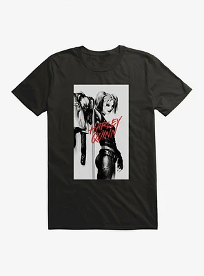 Batman Harley Quinn Black And White Portrait T-Shirt