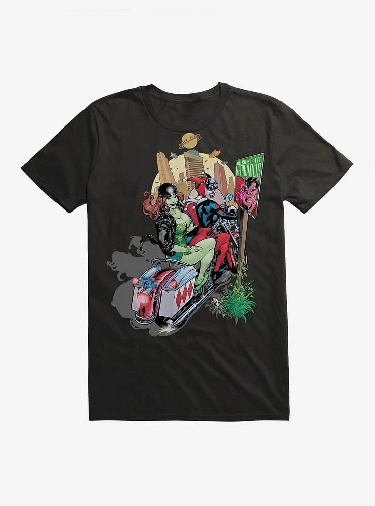 Batman Harley Quinn Poison Ivy Motorcycle T-Shirt