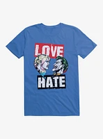 Batman Harley Quinn The Joker Love Hate T-Shirt