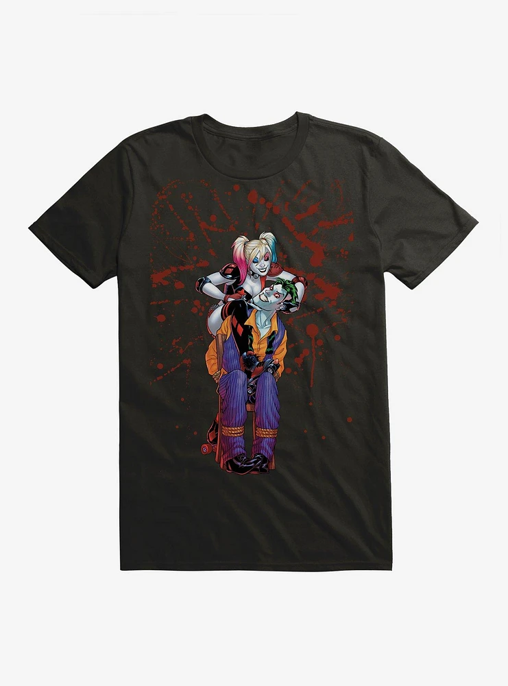 Batman Harley Quinn The Joker Splatter T-Shirt