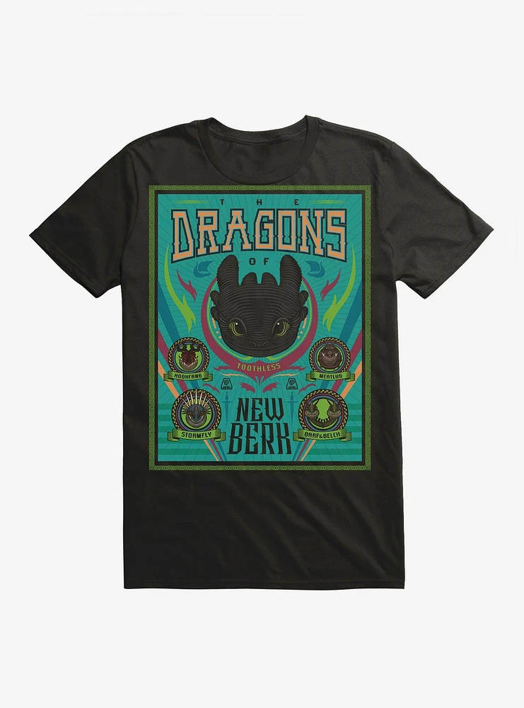 How To Train Your Dragon The Dragons Of New Berk T-Shirt