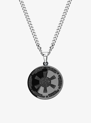 Star Wars Galactic Empire Symbol Gun Metal Pendant Necklace