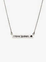 Star Wars Mandalorian Kuiil "I Have Spoken" Necklace