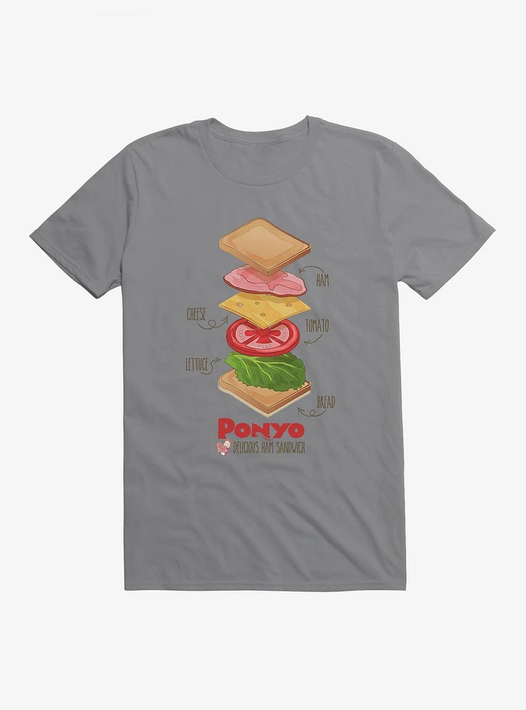 Studio Ghibli Ponyo Deconstructed Ham Sandwich T-Shirt