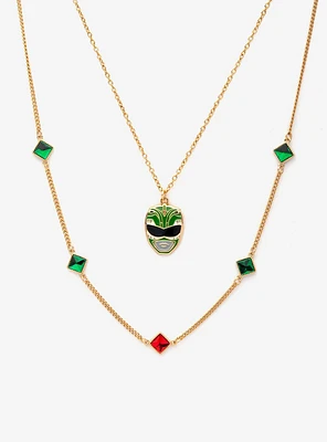 Mighty Morphin Power Rangers Green Gem Ranger Necklace Set