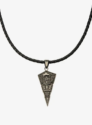 Star Wars Star Destroyer Pendant with Black Leather Chain