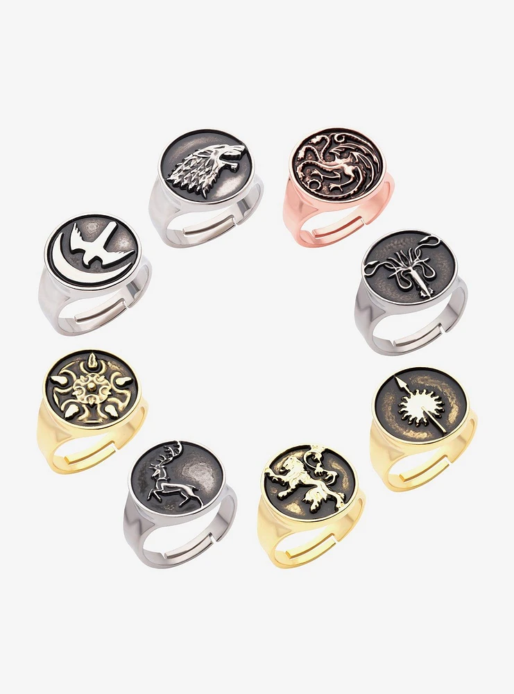 Game of Thrones Adjustable Rings Set