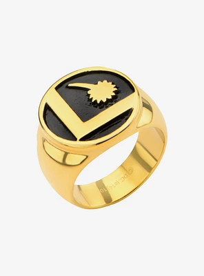 DC Comics Superman Legion of Superheroes Gold Plated Ring