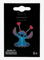 Loungefly Disney Lilo & Stitch Heart Headband Stitch Enamel Pin - BoxLunch Exclusive