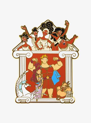 Loungefly Disney Hercules Group Portrait Glitter Limited Edition Enamel Pin - BoxLunch Exclusive