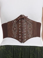 Brown Bling Corset Belt