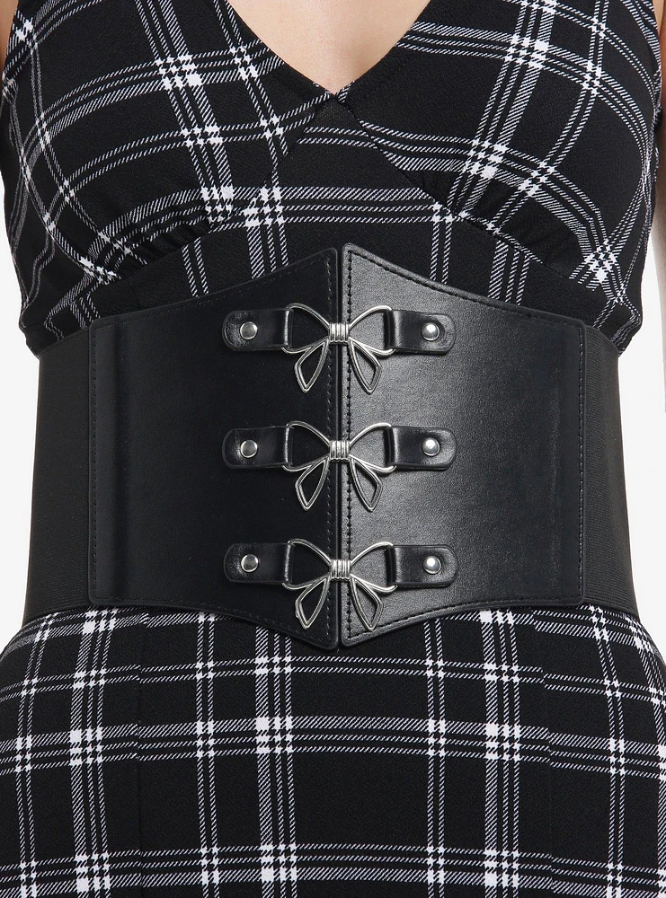 Black Bow Corset Belt