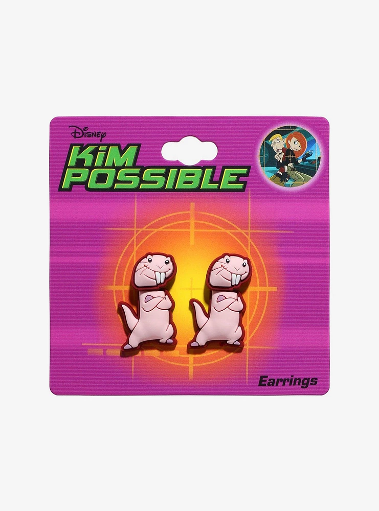 Disney Kim Possible Rufus Front/Back Earrings