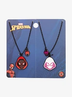 Marvel Spider-Man Miles & Gwen Best Friend Necklace Set