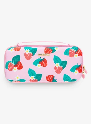 Sonix Strawberry Pink Allover Print Nintendo Switch Carrying Case