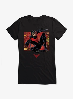 Batman Nightwing Red Suit Fight Girls T-Shirt