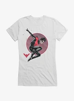 Batman Nightwing Red Suit Jump Girls T-Shirt