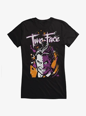 Batman Villains Two Face Girls T-Shirt