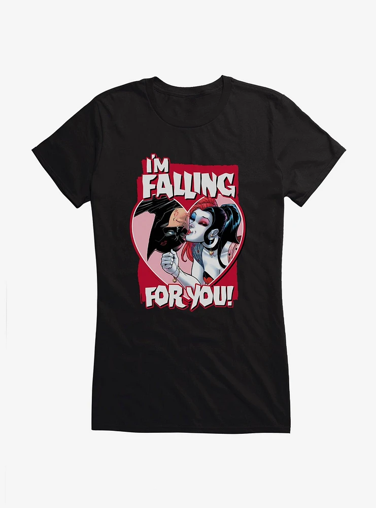 DC Falling For You Batman & Harley Quinn Girls T-Shirt