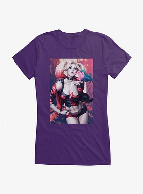 Batman Harley Quinn Seductress Girls T-Shirt