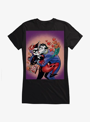 Batman Harley Quinn The Joker Valentines Girls T-Shirt