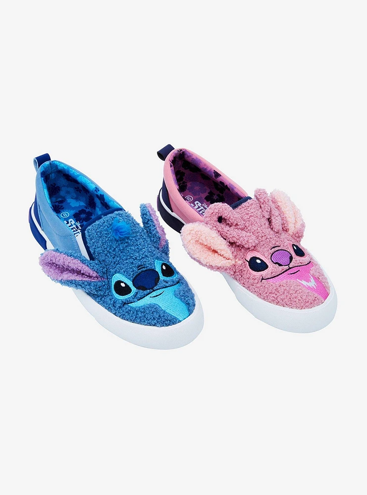 Disney Stitch & Angel Plush Slip-On Sneakers