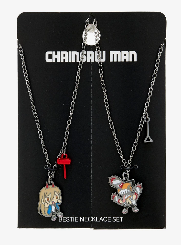 Chainsaw Man Chibi Power & Denji Best Friend Necklace Set